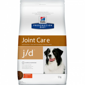 Prescription Diet j/d Joint Care сухой корм для собак для поддержания здоровья, с курицей, 12кг